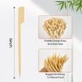 thumbnail image 3 of Monebena 6 Inch Bamboo Skewers, 100 Pcs Skewers for Appetizers, Cocktail Skewers for Drinks Natural Wooden Paddle Picks for Charcuterie Board, Fruit, BBQ, Sandwich, Fancy Party Bamboo Cocktail Picks, 3 of 8