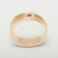 thumbnail image 4 of LBG British Made 10k Rose Gold Natural Ruby Mens Band Ring - 25 size options - Size 10.75, 4 of 6