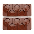thumbnail image 1 of SHISUYAN 2PCS DIY Lollipop Molds Round Chocolate Silicone Molds Baking Tool, 1 of 9