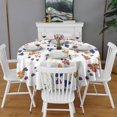 thumbnail image 2 of Pioneer Flower Floral Print Pattern Round Tablecloth 60"x60",Wrinkle Wipeable Table Cloth for Kitchen Dining Room Picnic Patio Party, 2 of 6