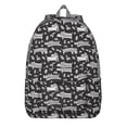 thumbnail image 1 of Abstract Pig Pattern Backpack – Cute Cartoon Farm Animal Design Daypack for Students and Outdoor Activities, 1 of 5