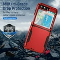 thumbnail image 5 of Designed for Samsung Z Flip 5 Heavy Duty Case, Protection Shockproof Dropproof Dustproof Anti-Scratch Phone Case Cover for Samsung Z Flip 5 Heavy Duty Case, Red, 5 of 8