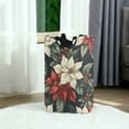 thumbnail image 6 of Yayeee Freestanding Laundry Hamper with Handle Collapsible Large Storage Basket for Clothes, White Christmas Leaves, 6 of 7