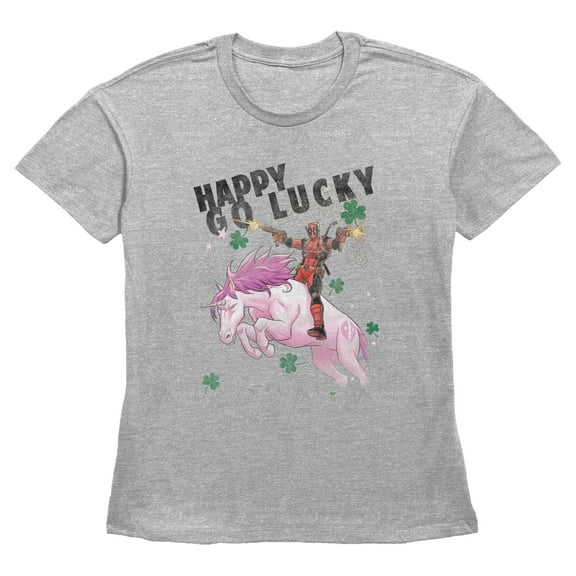 Women's Marvel Deadpool Happy Go Lucky Graphic T-Shirt