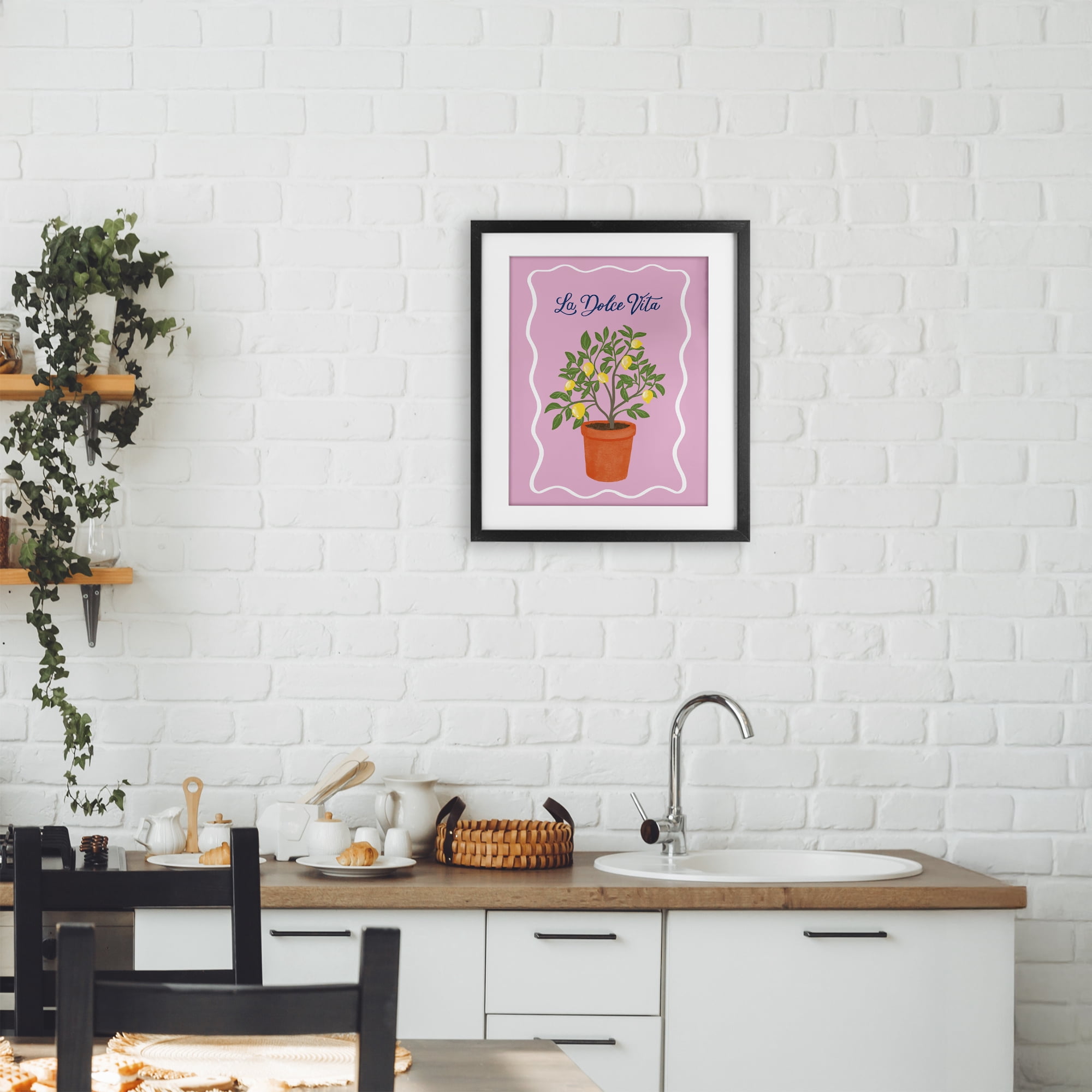 Stupell Industries Dolce Vita Lemon Tree Black Framed Print Under Glass, design by Be Ni La
