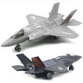 thumbnail image 3 of Large Alloy Pull Back F-35 Fighter Aircraft Model Music LED Airplane Toy Gift, 3 of 7