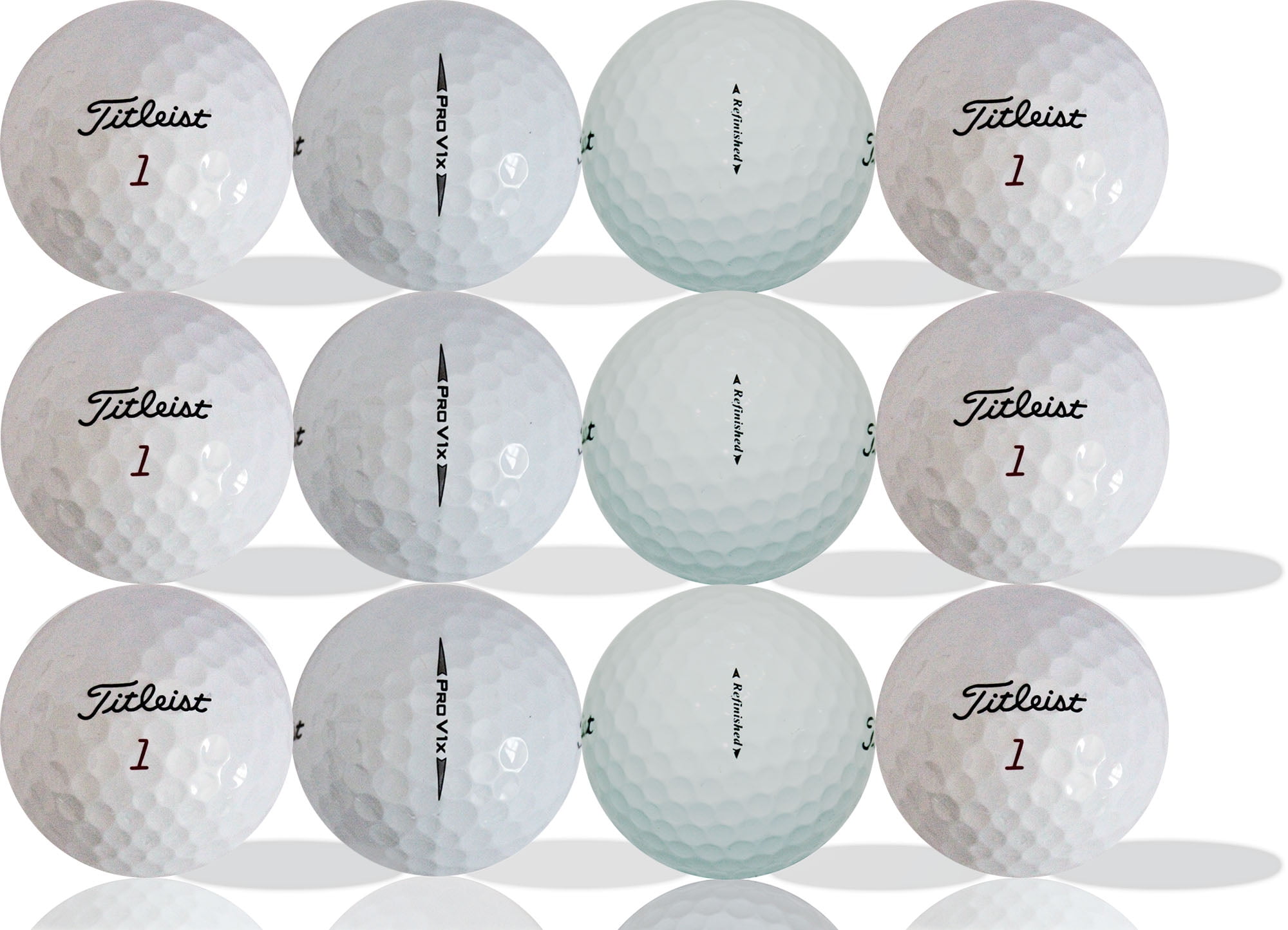 (2 pack) Titleist Pro V1X Refinished Golf Balls – 12 Pack – Tour Performance by GBM Golf