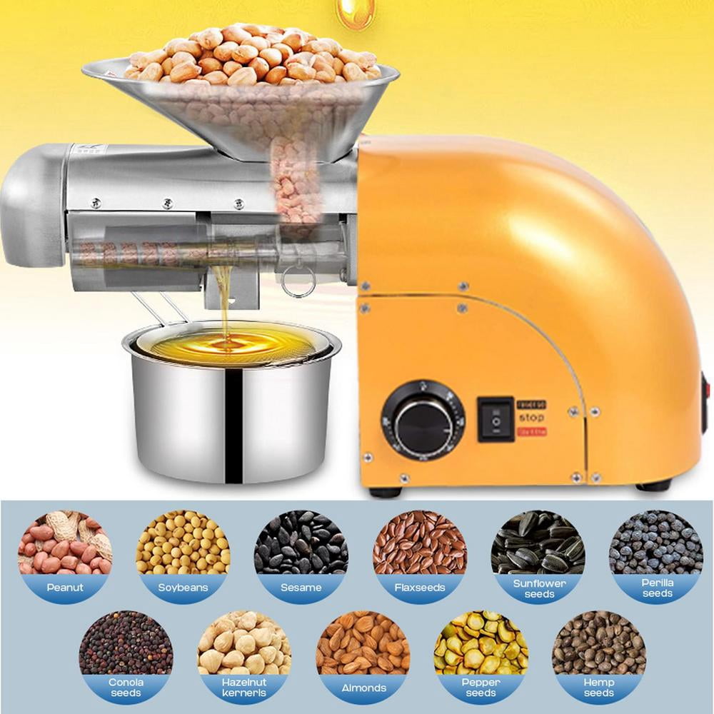 XIANERS Oil Extraction Machine For Home 1800W Automatic Commercial Oil Expeller Extractor Stainless Steel Cold & Hot Press Oil Extractor Organic Oil Expeller Household cosy