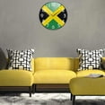 thumbnail image 5 of GZHJMY Fashion Jamaican Flag Round Wall Clock, 9.5 Inch Silent Battery Operated Quartz Analog Quiet Desk Clock for Home,Office,School, 5 of 7