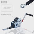 thumbnail image 5 of OPENROAD 600lbs Hand Winch Boat Winch, Hand Crank Winch with 6m (20ft) Strap Manual Winches, Two-Way Adjustable Boat Trailer Winch, Corrosion Resistant Towing Winches (600lbs), 5 of 7