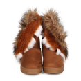 thumbnail image 4 of Bumper EC80 Women Suede Round Toe Folded Fox Fur Winter Boot - Brown (Size: 8.5), 4 of 5