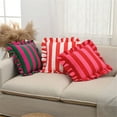 thumbnail image 5 of Striped Velvets Cushion Cover With Ruffled Edges Soft Polyester Fabric Stylish Home Decors Square Throw Pillow Case, 5 of 9