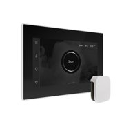 Mr Steam Bliss Steam Shower Ctrl Pkg w/iSteamX Control and Linear Steamhead in Black White