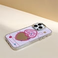 thumbnail image 4 of 3D Diamond Cute Love Heart Plating Mirror Phone Case Compatible with iPhone Case (Clear,iPhone 13 Pro Max), 4 of 6