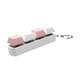 thumbnail image 3 of Llavero con teclado antiestrés, botón antiestrés para niños y adultos, regalo de cumpleaños Rosa Blanco, 3 of 6