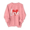thumbnail image 2 of cocolona Womens Valentines Sweatshirts Casual Loose Crew Neck Long Sleeve Shirts Fashion Heart Print Pullover Tops Graphic Sweatshirts, 2 of 7