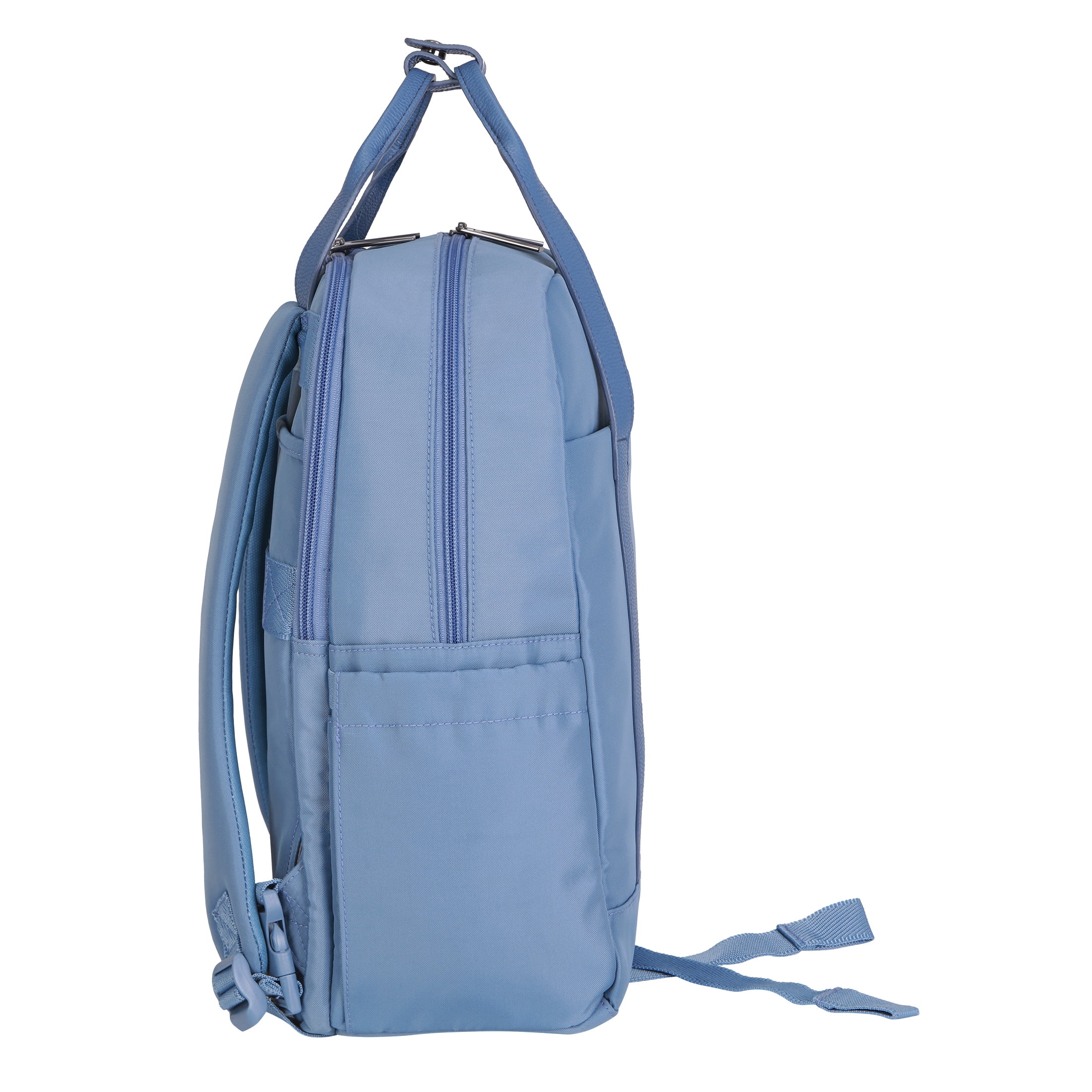 btL 16-inch Nylon Convertible Travel Backpack Tote with 15-inch Laptop Sleeve, Blue Shadow