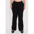 thumbnail image 3 of Women's Plus Size Almost Famous Brushed Knit Flare Leg Pants, 3 of 4