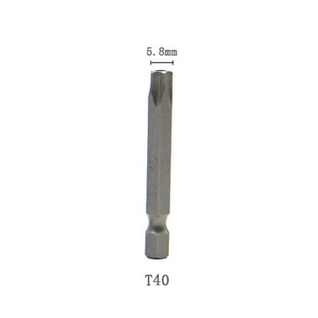 

BAMILL 1pc 50mm 1/4 Hex Shank Five-point Magnetic Torx Screwdriver Bit T10-T40