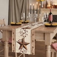 thumbnail image 2 of Table Runners 72 Inches Long Dress Scarves, Farmhouse Texas Star Brown Farmhouse Kitchen/Dining Table Runner, Coffee Tablerunners, Berry Vintage Wooden 14x72 Inch, 2 of 9