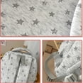 thumbnail image 7 of CXKKK Large Capacity Laptop Backpack, Casual School Travel Daypack with Multiple Zipper Compartments Side Pockets & Star Print, Gray, 7 of 7