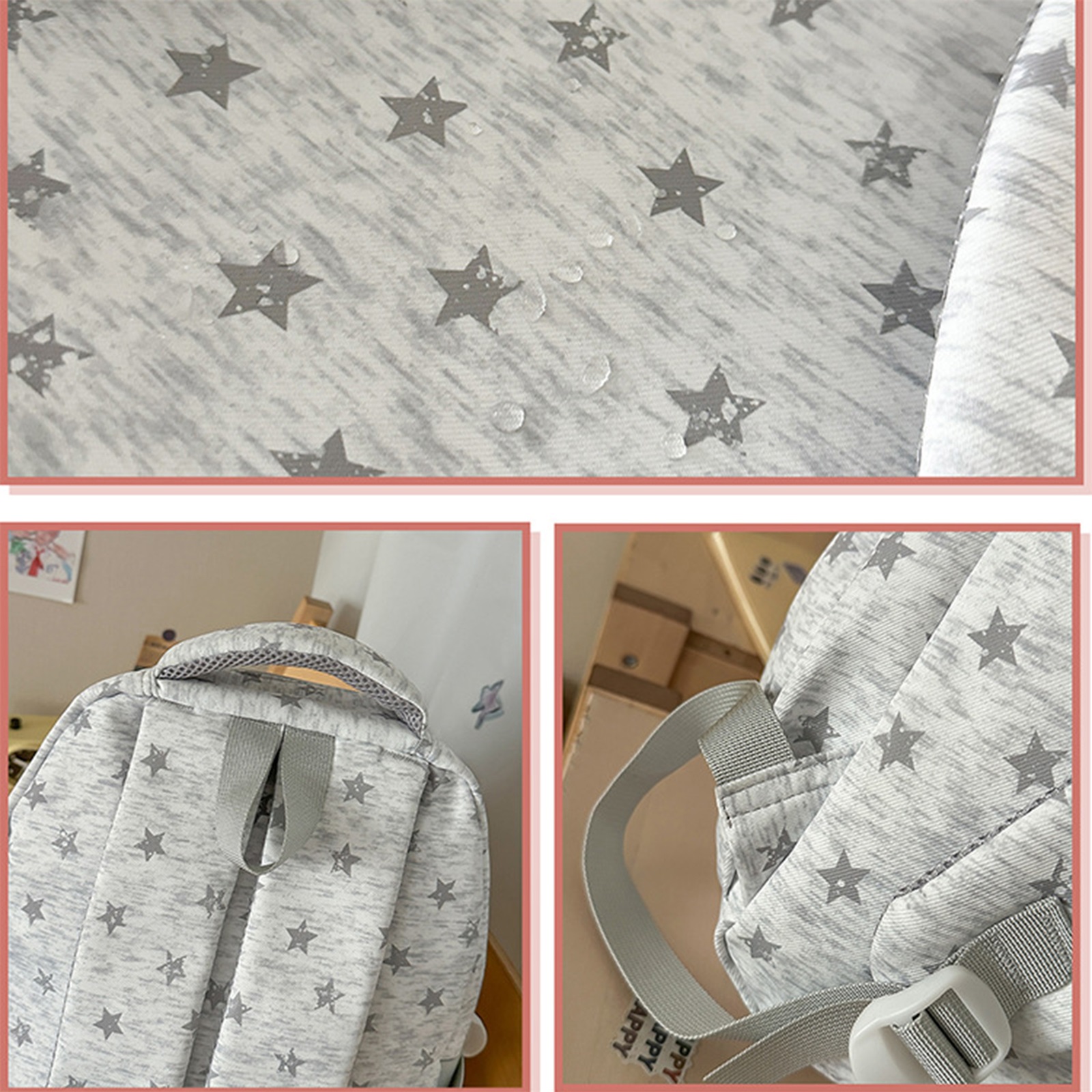 Mochila escolar para niños y niñas, para primaria y secundaria, para edades de 6 a 14 (gris claro) 7