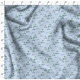 thumbnail image 4 of Soimoi Blue Rayon Fabric Tree & Rhinoceros Animal Print Fabric by Yard 42 Inch Wide, 4 of 5