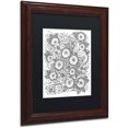 thumbnail image 2 of Trademark Fine Art "Zendoodles 14" Canvas Art by KCDoodleArt Black Matte, Wood Frame, 2 of 4