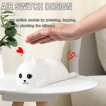 

Silicone Night Light & Mobile Phone Stand Color Changing Pat Light Cute Rabbit Creative Light