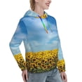 thumbnail image 6 of Sikiie Blooming Sunflower Field Women's Casual Hoodies Long Sleeve Lightweight Pullover Tops Loose Sweatshirt-XX-Large, 6 of 7
