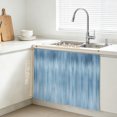thumbnail image 3 of Blue Small Cabinet Curtains 11"W x 13"L, Modern Abstract Art Ombre Striped Sink Skirt Dust-Proof Short Curtain for Bathroom Vanity Storage Cubby Desk, Self Adhesive Privacy Drapes, 3 of 9
