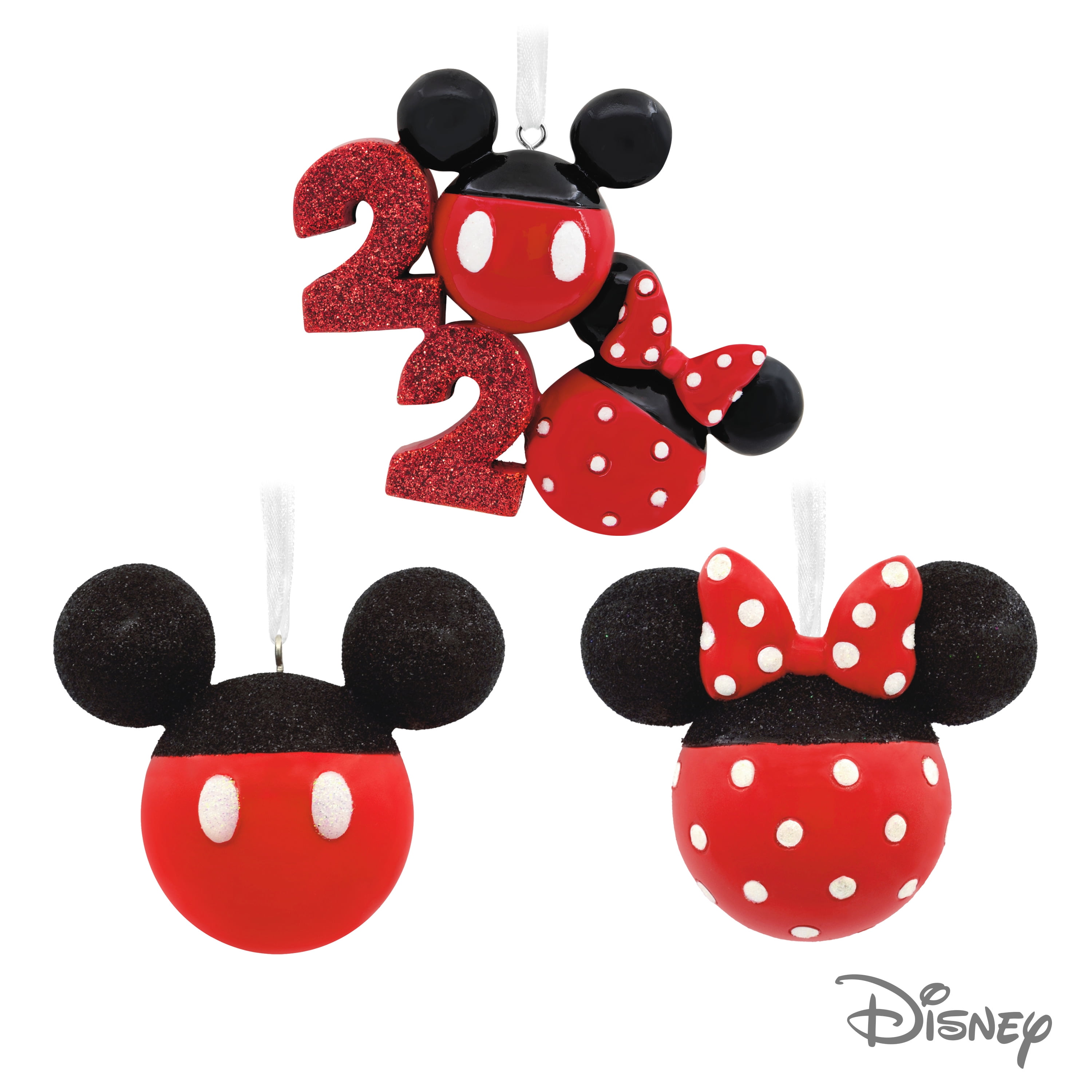 Hallmark Disney Mickey and Minnie Icons Year-Dated 2020 Christmas Ornaments, Set of 3 - Walmart