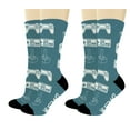 thumbnail image 1 of ThisWear Game Themed Gifts for Gamers I'm Playing Video Games Hidden Message Socks 2-Pairs Novelty Crew Socks, 1 of 5