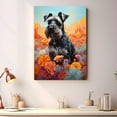 thumbnail image 2 of Giant Schnauzer Dog Canvas Wall Art for Living Room, Funny Bathroom Wall Decor, Colorful Animal Painting Gift for Kid Teen Men, 2 of 4