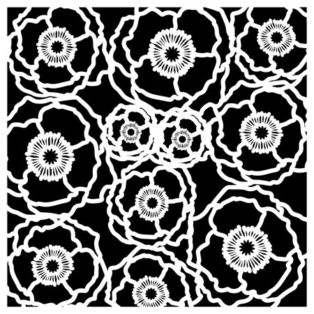 UPC: 0842254026012 | The Crafter s Workshop Stencil  6  x 6   Poppy Field
