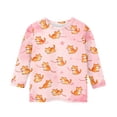 thumbnail image 5 of Grblisyd Girls Shirts 3/4 Length Sleeve Cute Animal Print Graphic Tops Crewneck Kids Casual Basic Loose Tee 7-8Y, 5 of 6