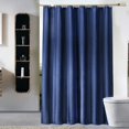 thumbnail image 1 of Cortinas de ducha impermeables con ganchos Cortinas de ducha fáciles de limpiar para baño 180 X 200 cm Azul, 1 of 4