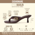 thumbnail image 3 of Cushionaire Marlin Low Kitten Heels for Women, Thong Style Dressy Heeled Womens Sandals with Adjustable Buckle Closure, 3 of 20