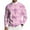Watermelon Red, variant on yuCgh Men's Casual Ribbed Knit Sweater with Valentine Print, Round Neck Long Sleeve Pullover, Love Heart Design Stretch Fabric Relaxed Fit Top,Hot Pink L
