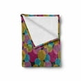 thumbnail image 2 of Colorful Soft Flannel Fleece Throw Blanket, Checkered Patterned Big Spots in Different Vibrant Colors on a Dark Background, Cozy Plush for Indoor and Outdoor Use, 50" x 60", Multicolor, by Ambesonne, 2 of 6