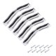 thumbnail image 5 of Tiradores de muebles de 96mm Centros de agujeros Aleación Cristal Negro 5 Paquete, 5 of 5