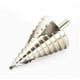 thumbnail image 1 of Broca escalonada HSS profesional Apuakthei - Juego de brocas cónicas para acero inoxidable, metal, madera y plástico (6-60 mm, longitud del vástago: 12 mm), 1 of 5