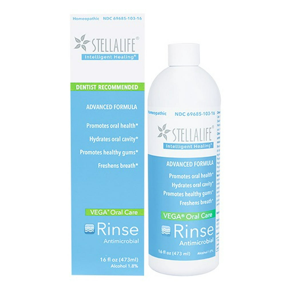 StellaLife VEGA Oral Rinse Dry Mouth Mouthwash, Natural Daily Dental