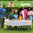 thumbnail image 4 of Qocolhg Large Easter Party Yard Sign Banner Decoration, Happy Easter Party Supplies,Easter Bunny Banner Easter Background for Spring Easter Outdoor Garden Decor, 19.7x98.4 inch, 4 of 6