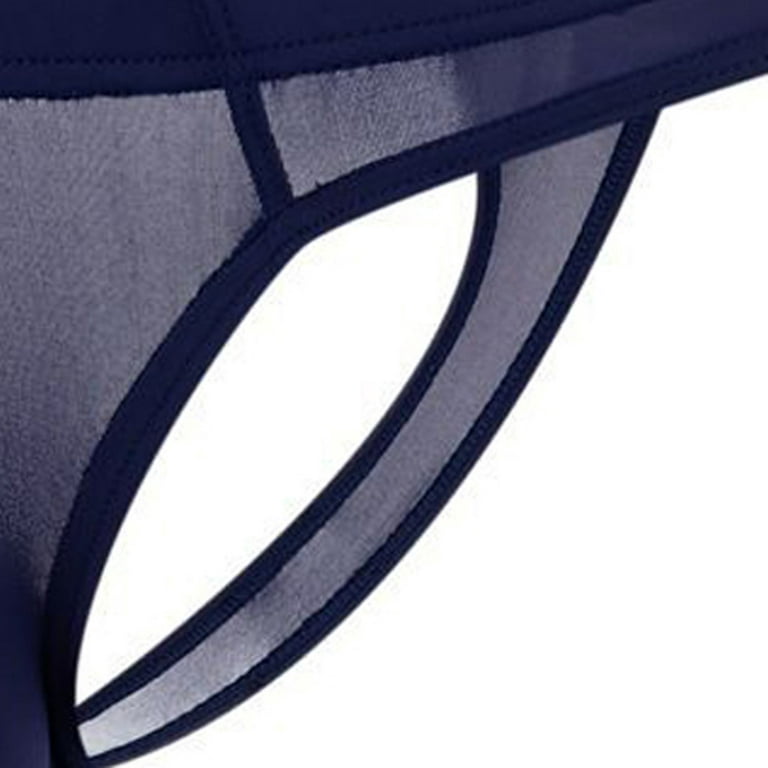 HUPOM Cheeky Underwear For Women Underwear Thong Casual Tie Comfort Waist  Blue 2XL