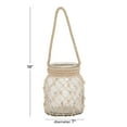 thumbnail image 3 of DecMode Clear Glass Decorative Candle Lantern with Rope Handle, 3 of 8