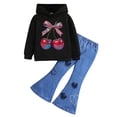 thumbnail image 4 of 4-5 Years Child Baby Girls' And Toddler Long Sleeve Active Shirt and Pant, 2 Piece Outfit 6-12 Months 12-24 Months 2T 3T 4T 5T 6T 7T Set, 4 of 4