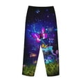 thumbnail image 5 of Disketp Butterfly Purple Bottle Flower Print Women'S Comfy Pajama Pants Casual Drawstring Palazzo Lounge Wide Leg Pants, 5 of 9