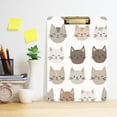 thumbnail image 2 of FORMRS Acrylic Clipboard with Low Profile Clip Standard A4 Letter Size, 12.5" x 9", Light Gray Cat Pattern, 2 of 8