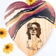 thumbnail image 5 of Tabla de quesos rectangular diseño mexicano catrina/calavera decorada con resina. (El Corazón), 5 of 9